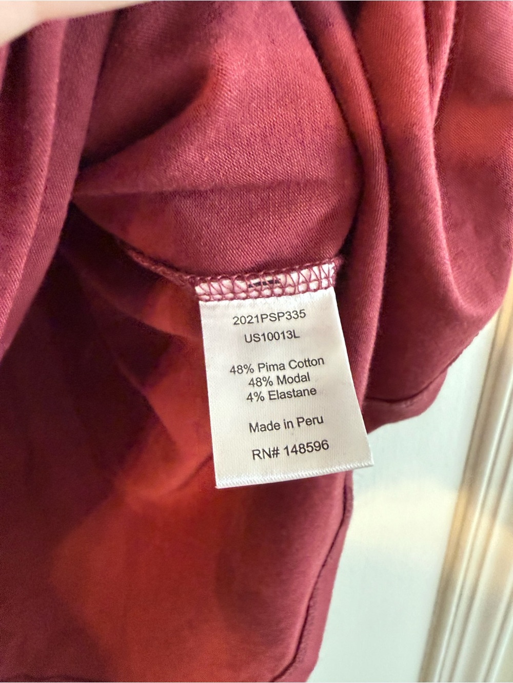 Universal Standard Long-Sleeve Crewneck Top - Wine - Picture 4 of 7
